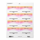 Étiquette Fun Rainbow Watercolor Nom du groupe per (Feuille entière)