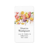 Étiquette Fun Summer Fuit Popsicles (Devant)