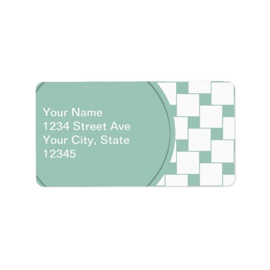 Étiquette Fun tissé Carré Mint Green (Devant)