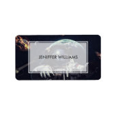 Étiquette Funny Astronaut Shorthair Cat dans l'espace (Devant)