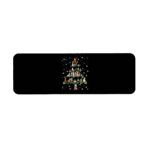 Étiquette Funny Cats Christmas Tree Tee Ornement Décor Cade