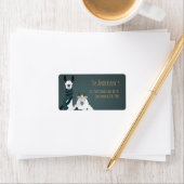 Étiquette Funny Chic Cute Llama & Sheep Return Address (En situation)
