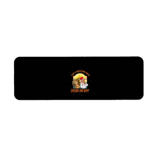 Étiquette Funny Chicken et Goat Halloween Costume Poison (Devant)