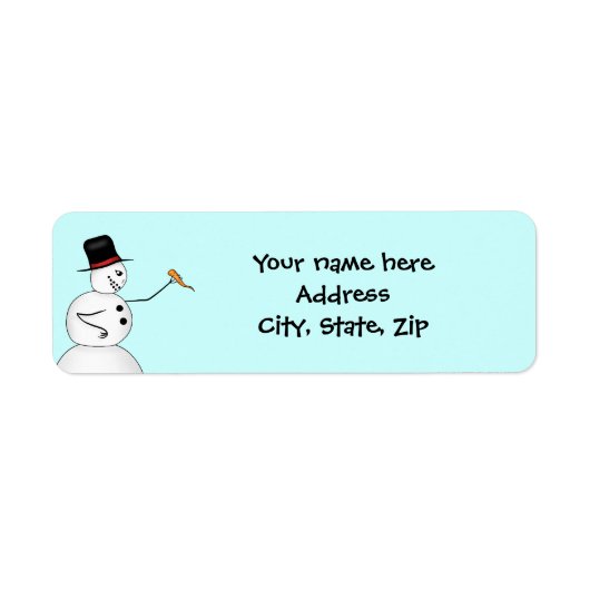 Étiquette Funny Christmas snowman (Devant)