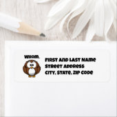 Étiquette Funny Grammar Owl Cartoon for Writers & Word Nerds (En situation)