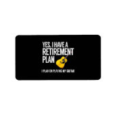 Étiquette Funny Guitar (Devant)