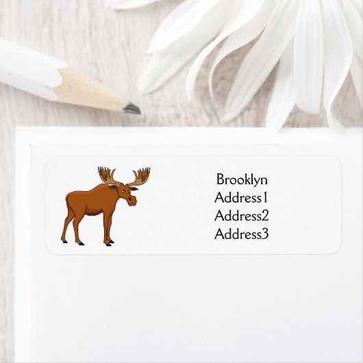 Étiquette Funny moose (En situation)
