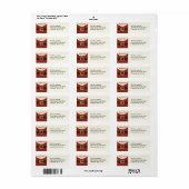 Étiquette Funny Noël Père Noël Naughty & Nice (Feuille entière)