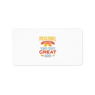 Étiquette funny pickleball making courts