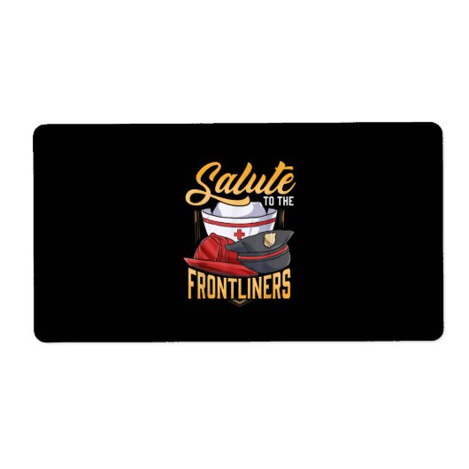 Étiquette Funny Police Pompier Frontliner Infirmière Cadeaux (Devant)