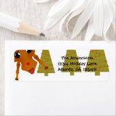 Étiquette Funny Reindeer Christmas Return Adresse (En situation)