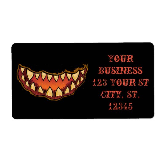 Étiquette Funny Scary Jack o'lantern Thunder_Cove (Devant)