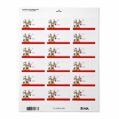 Étiquette Funny Tipsy Reindeer - Christmas Gift Labels (Feuille entière)