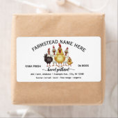 Étiquette Funny Watercolor Farm Fresh Eggs Carton Label (En situation)