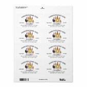 Étiquette Funny Watercolor Farm Fresh Eggs Carton Label (Feuille entière)