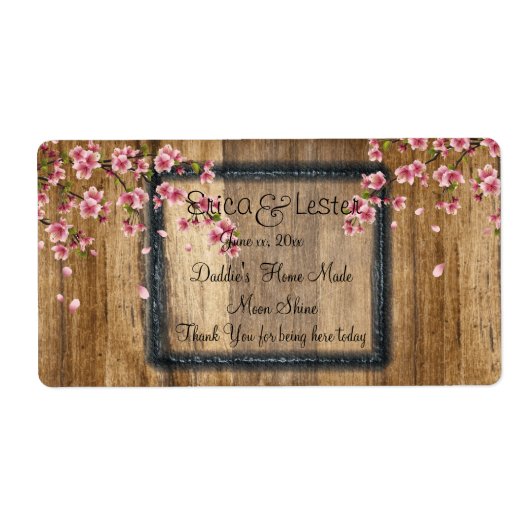 Étiquette Funny, Wedding Wine, Moonshine Custom (Devant)