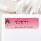 Étiquette Futur M Mme Adresse de retour de mariage sur la pl (En situation)