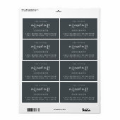 Étiquette Futur M. Mme Chic Script Mariage Adresse de retour (Feuille entière)