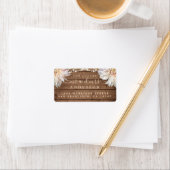 Étiquette Futur M. Mme Floral Wood Lights Mariage Adresse L (En situation)