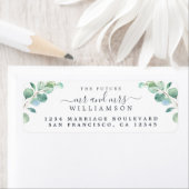 Étiquette Futur M. Mme Green Foliage Mariage Adresse de reto (En situation)