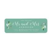 Étiquette Futur M. Mme Green Foliage Mariage Adresse de reto (Devant)