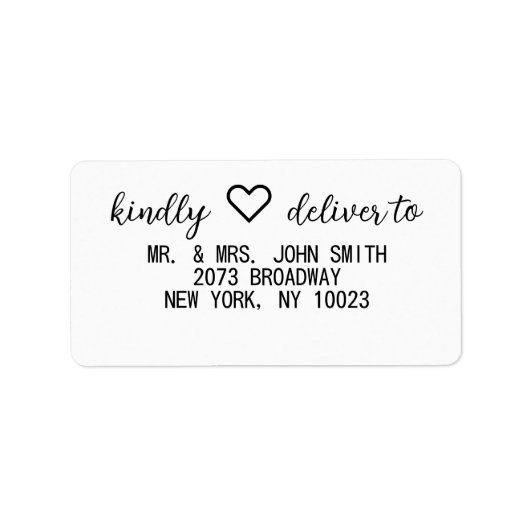 Étiquette Futur M. Mme Parti Mariage Moderne Favoriser Perso (Devant)