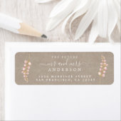 Étiquette Futur M. Mme Rustic Floral Mariage Adresse de reto (En situation)