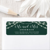 Étiquette Futur M. Mme Rustic Lights Mariage Adresse de reto (En situation)