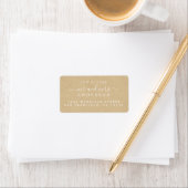 Étiquette Futur M. Mme Script Kraft Adresse du Mariage du pa (En situation)