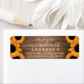 Étiquette Futur M. Mme Sunflower Mariage Adresse de retour (En situation)