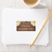 Étiquette Futur M. Mme White Daisies Mariage Adresse de reto (En situation)