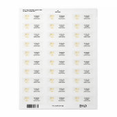 Étiquette Futur Mme Faux Papier D'or Moderne Écriture Chic (Feuille entière)