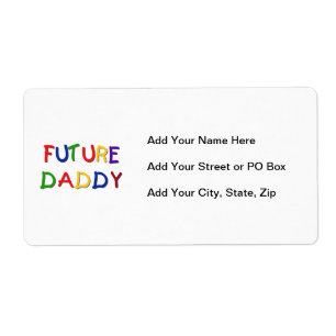 Étiquette Futur papa couleurs primaires T-shirts et cadeaux