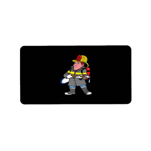 Étiquette Futur Pompier Hose Veste et Secourt casque (Devant)