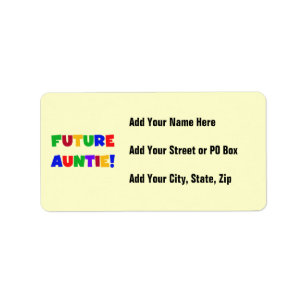 Étiquette Futur Tante Couleurs primaires T-shirts et cadeaux