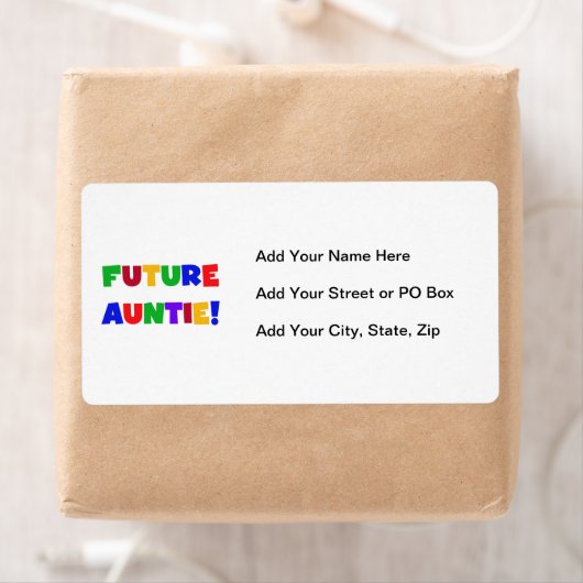 Étiquette Futur Tante Couleurs primaires T-shirts et cadeaux (En situation)