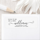 Étiquette Future Mr and Mrs Address Label (En situation)
