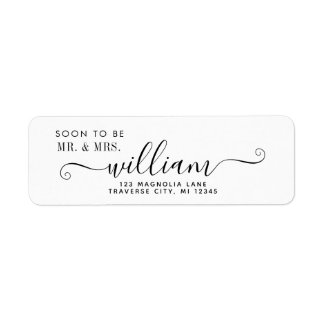 Étiquette Future Mr and Mrs Address Label