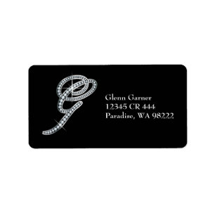 Étiquette G Script "Diamond Bling" Label
