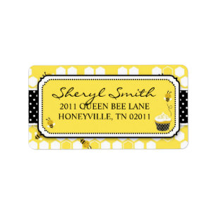 Étiquette Gaffez l'étiquette de adresse d'abeille