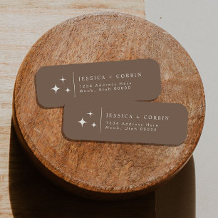 Étiquette GALA Bohemian Brown Celestial Star Adresse de reto