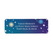 Étiquette Galaxie du Baby shower spatial (Devant)