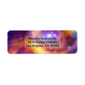 Étiquette Galaxy Array of Stars and Gases Address (Devant)