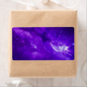Étiquette Galaxy et stars dans l'espace (En situation)