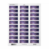 Étiquette Galaxy Mariage Univers céleste étoile nuit (Feuille entière)