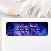 Étiquette GALAXY nuit ciel étoiles aquarelle élégante peintu (En situation)