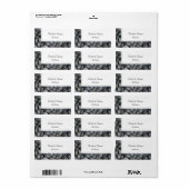 Étiquette Galets noirs doux Mots clés Favour Mariage (Feuille entière)