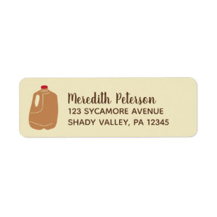 Étiquette Gallon Apple Cider Jug Adresse de retour