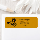 Étiquette Galloping Horse sauvage et libre (En situation)