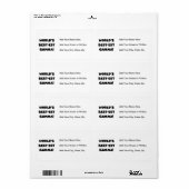 Étiquette Gamma du Meilleur-est du monde noir et blanc (Feuille entière)